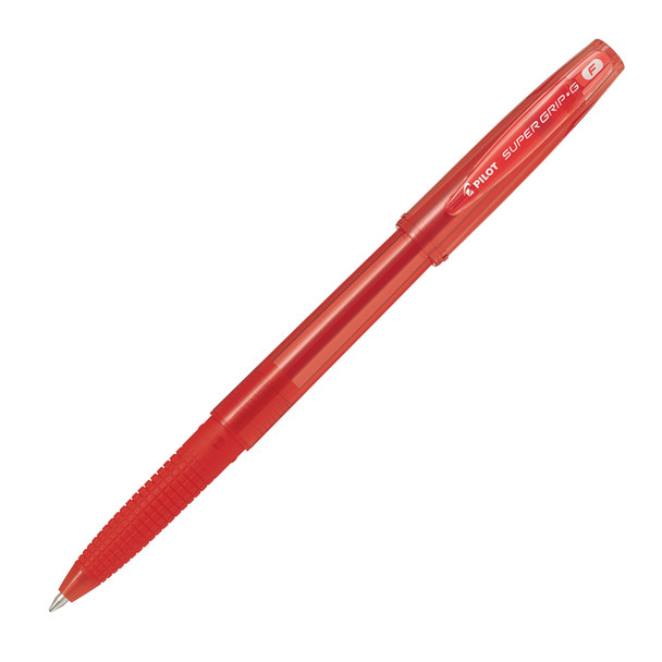 Pilot Super Grip G Stick Ballpoint Pen Fine Red Box of 12