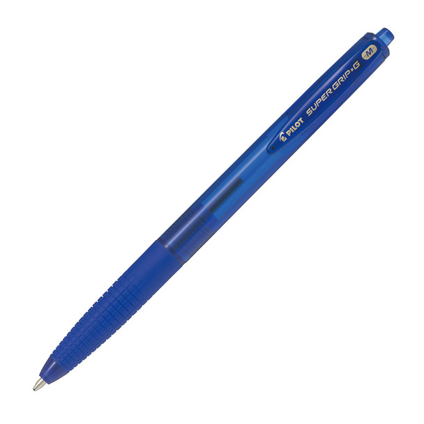 Pilot Super Grip G Retractable Ballpoint Pen Medium Blue Box of 12