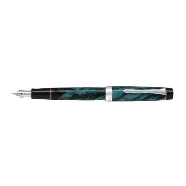 Pilot Custom Heritage SE Fountain Pen Marble Green Barrel 14K Gold Medium Nib