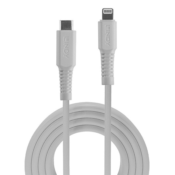 2m USB Type C to Lightning Cable White Lindy