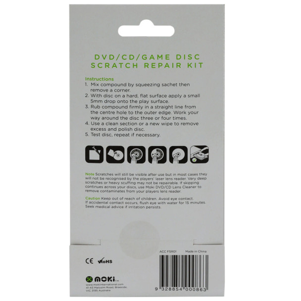 Moki DVD CD Scratch Repair Kit