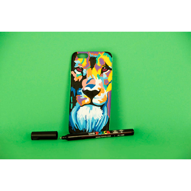 Posca PC-8K Chisel Paint Marker Pen Bold Black White Gold and Silver Wallet of 4