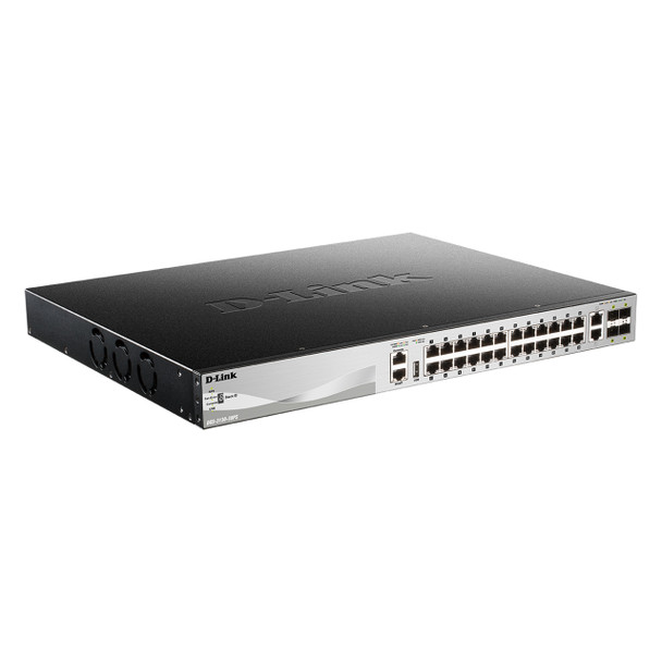 D-Link 30-Port Stackable Gigabit PoE Layer 3 Plus Switch