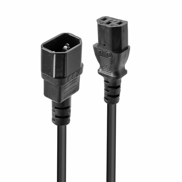 Lindy 1.5m Power Cable 10A IEC C14 Plug to C13 Socket