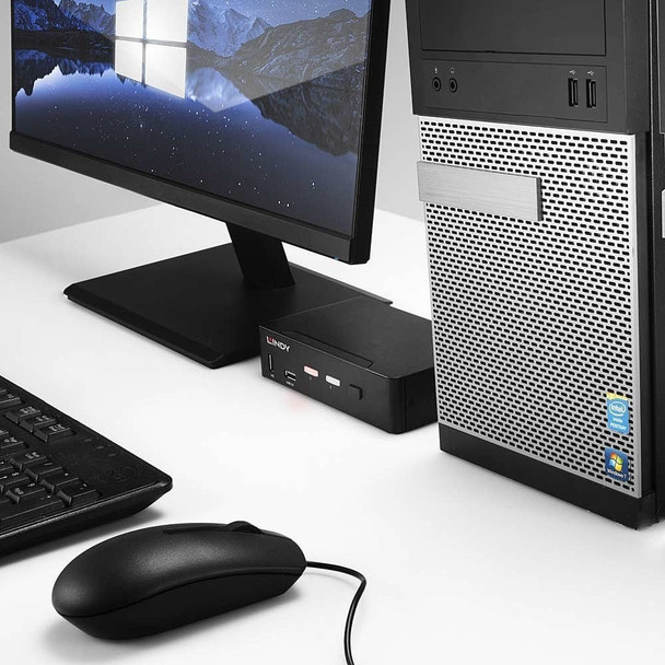 2 Port DisplayPort 1.4 USB 3.0 and Audio KVM Switch Lindy