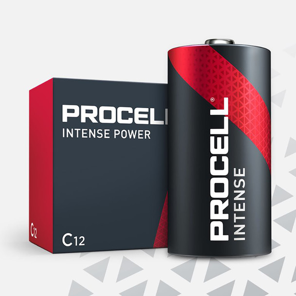 Procell Intense Power Alkaline C 1.5V Battery Pack of 12