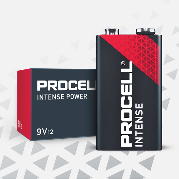 Procell Intense Power Alkaline 9V Battery Pack of 12