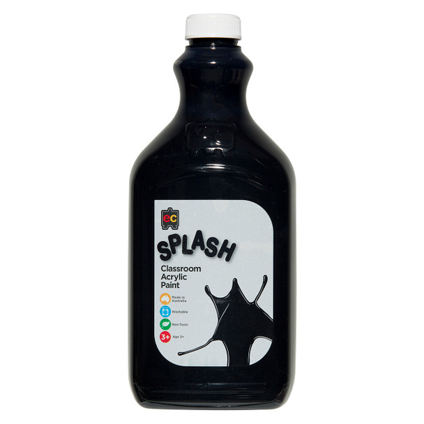 Educational Colours Splash Classroom Acrylic Paint 2L Liquorice (Black) | It's A Mega Thing