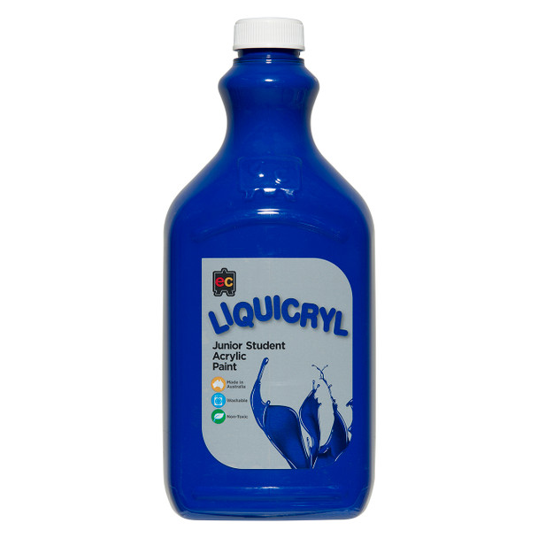Educational Colours Liquicryl Junior Student Acrylic Paint 2L Brilliant Blue | It's A Mega Thing