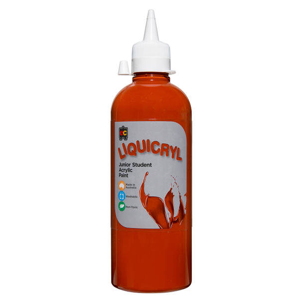 Educational Colours Liquicryl Junior Student Acrylic Paint 500ml Burnt Sienna | It's A Mega Thing