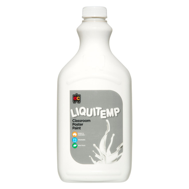Educational Colours Liquitemp Classroom Poster Paint 2L White | It's A Mega Thing