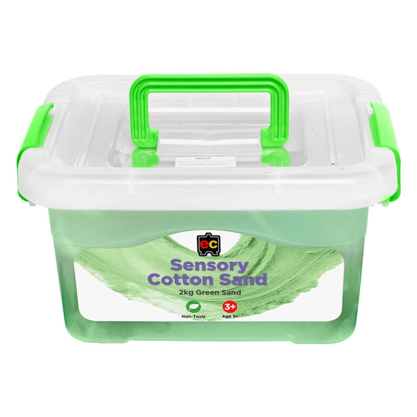 Educational Colours Sensory Cotton Sand 2kg Green | It's A Mega Thing