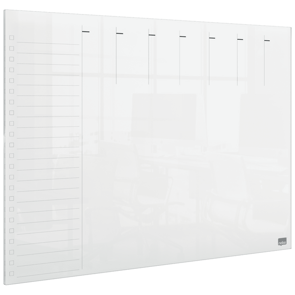 Nobo Clear Acrylic Mini Whiteboard Weekly Planner 297 x 420mm