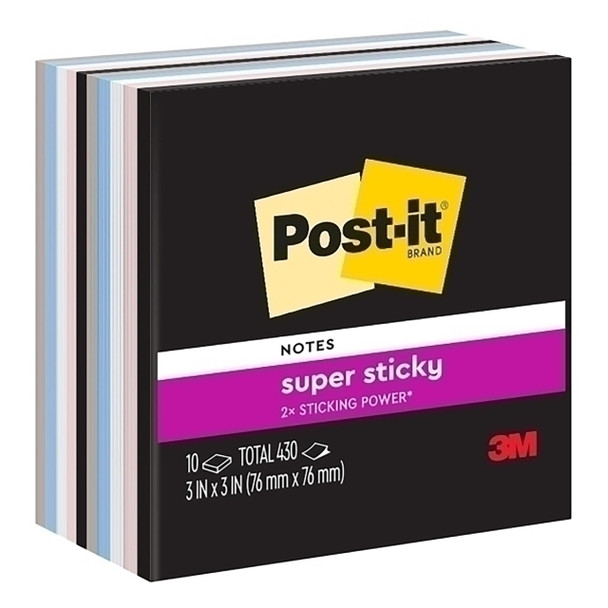 Post-it Super Sticky Notes Simply Serene 76 x 76mm Pack of 10 654-10SSNE