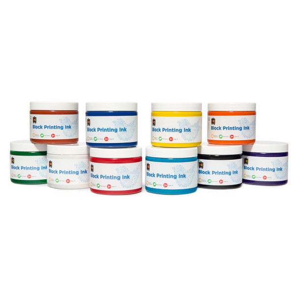 Educational Colours Block Printing Ink 250ml Orange
