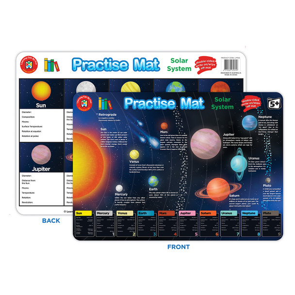 Learning Can Be Fun Practise Mat Solar System