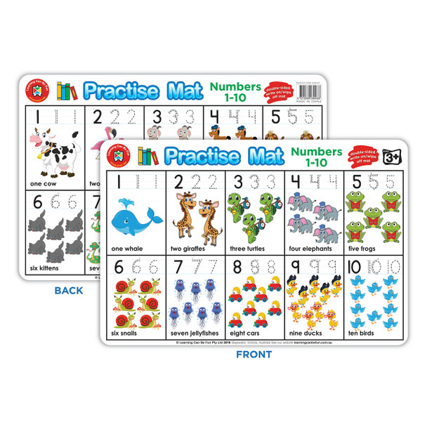 Learning Can Be Fun Practise Mat - Numbers 1-10 | It's A Mega Thing