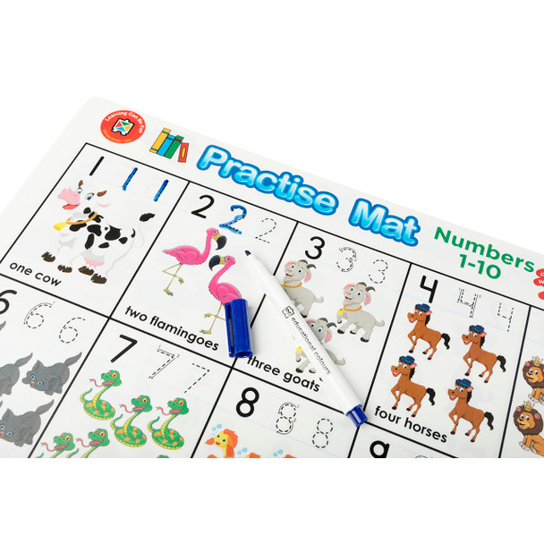 Learning Can Be Fun Numbers 1 to 10 Practise Mat