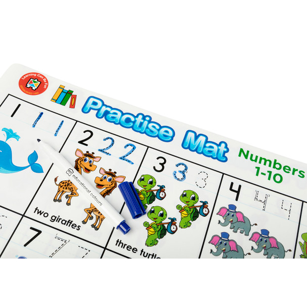 Learning Can Be Fun Practise Mat Numbers 1 to 10