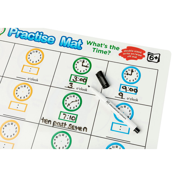 Learning Can Be Fun What's the Time Practise Mat