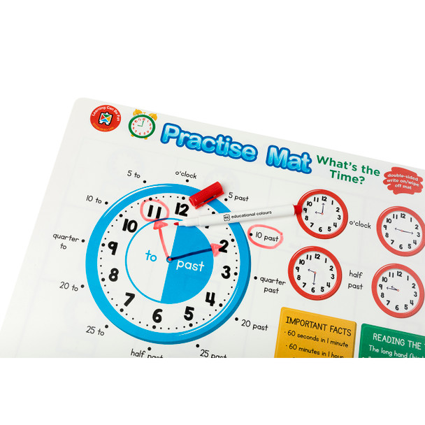 Practise Mat What's the Time Learning Can Be Fun