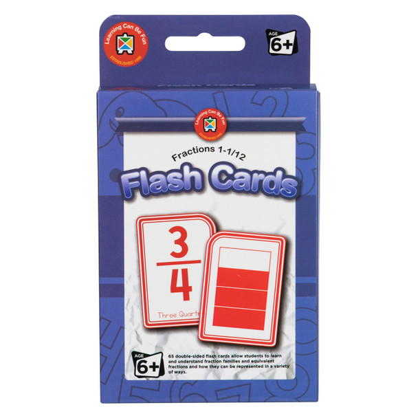 Learning Can Be Fun Flash Cards Fractions 1 to 1/12