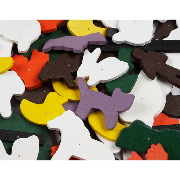Learning Can Be Fun Hammer-It Farm Wooden Shapes 150 Pieces