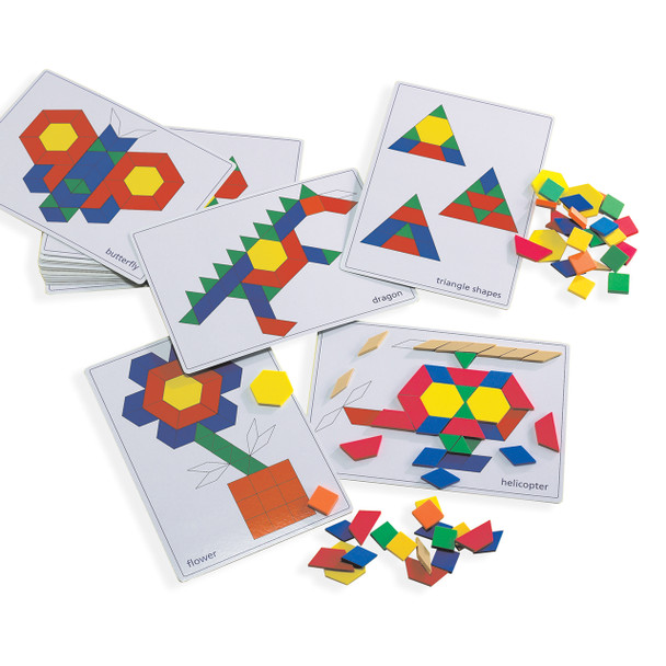 Learning Can Be Fun Pattern Block Picture Cards Set of 20
