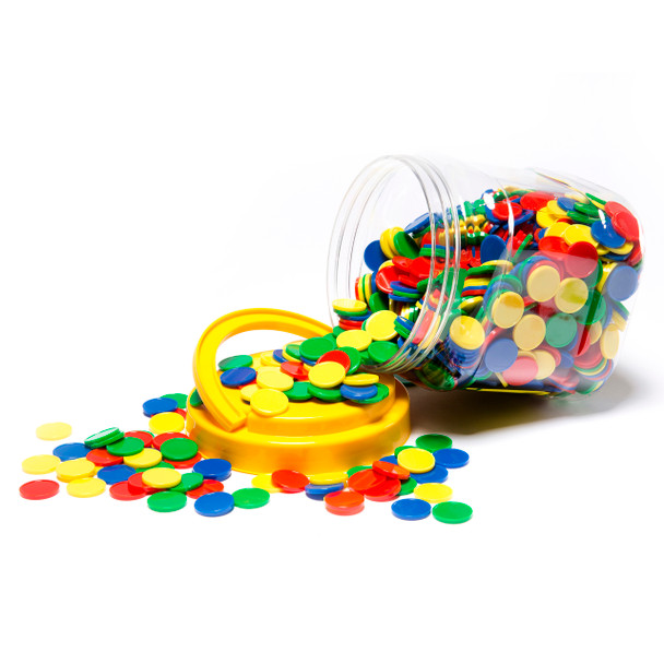 Learning Can Be Fun Counters Small 4 Assorted Colour Jar of 1000 | It's A Mega Thing