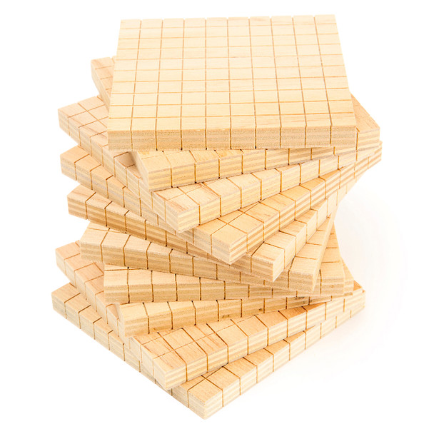 Learning Can Be Fun Wooden Base Ten Set of 121