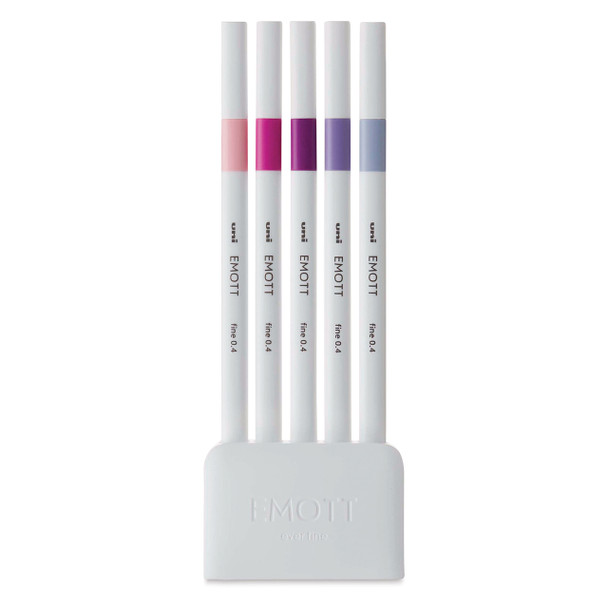 Uni Emott Everfine Fineliners 0.4mm No.7 Assorted Pack of 5 Floral | It's A Mega Thing