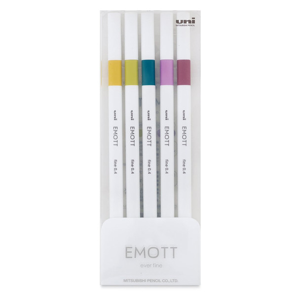Uni Emott Everfine Fineliners 0.4mm No.8 Assorted Pack of 5 Retro | It's A Mega Thing