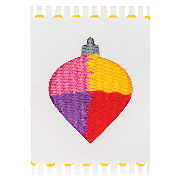 Creative School Supply Cardboard Weaving Looms Xmas Baubles Pack of 12 Creative School Supply Cardboard Weaving Looms Xmas Baubles Pack of 12