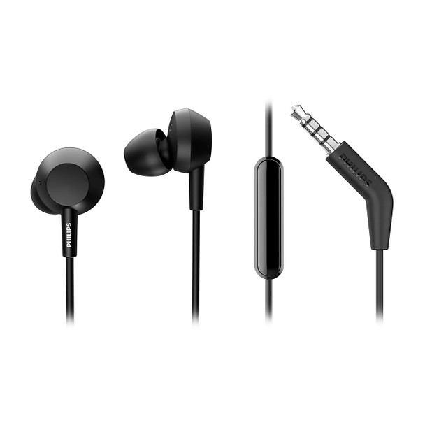 Philips Wired In-Ear Earbud with Bass Black