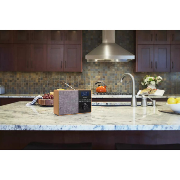 Philips Wooden Kitchen Radio DAB Plus FM with Bluetooth