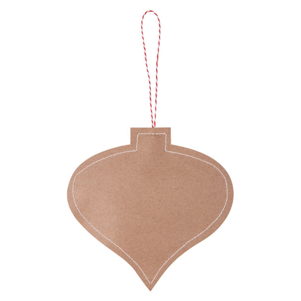 Creative School Supply Stitched Kraft Christmas Ornaments Pack of 10