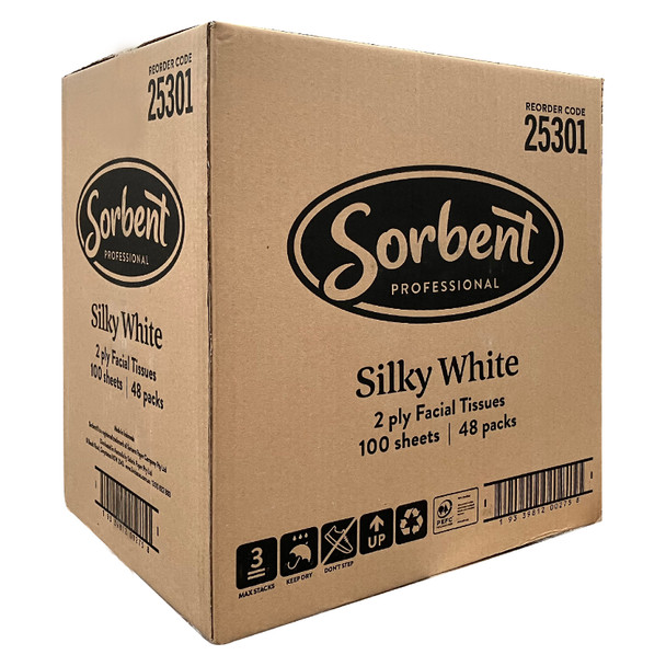 Sorbent Facial Tissue 2 Ply 100 Sheets Carton of 48 25301