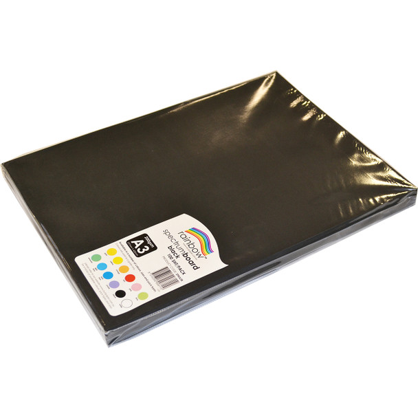 Rainbow Spectrum Board A3 220gsm Black Pack of 100