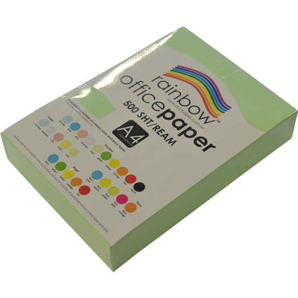 Rainbow Office Paper A4 80gsm Pastel Mint Pack of 500