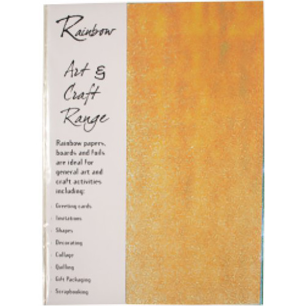Craft Paper Rainbow A4 Glitter Assorted Pk8 Craft Paper Rainbow A4 Glitter Assorted Pk8