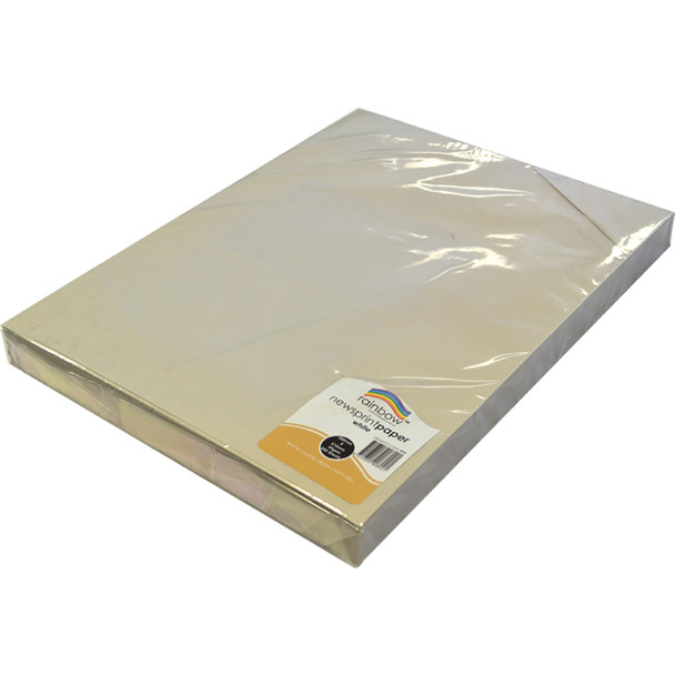 Rainbow Newsprint Paper 380 x 510mm 49gsm White Pack of 500