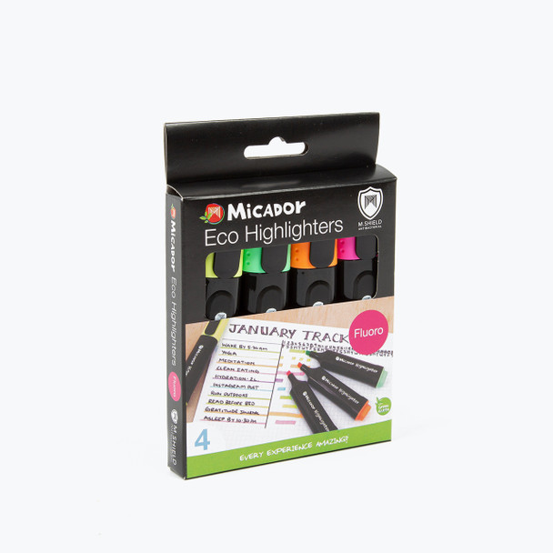 Micador Eco Highlighters Wallet of 4 Assorted