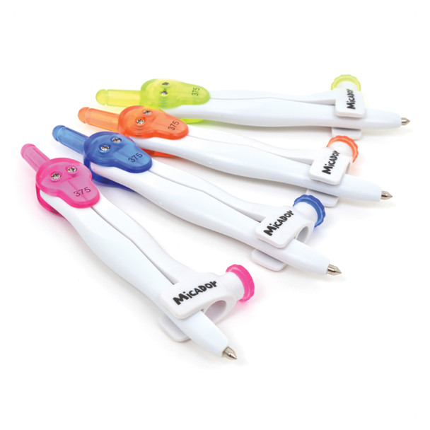 Micador 375 Compass Assorted Fluoro Colours Box of 24