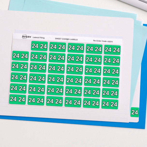 Avery 43274 24 Side Tab Year Code Label - 25x38 mm 500/Box | It's A Mega Thing