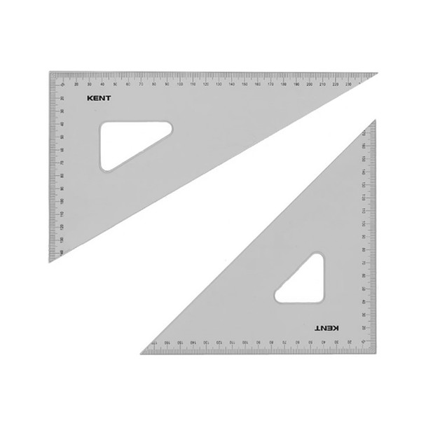 Kent Set Square 45 Degrees 160mm and 60 Degrees 230mm