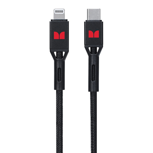 Monster Lightning to USB-C Braided Cable 2m Black