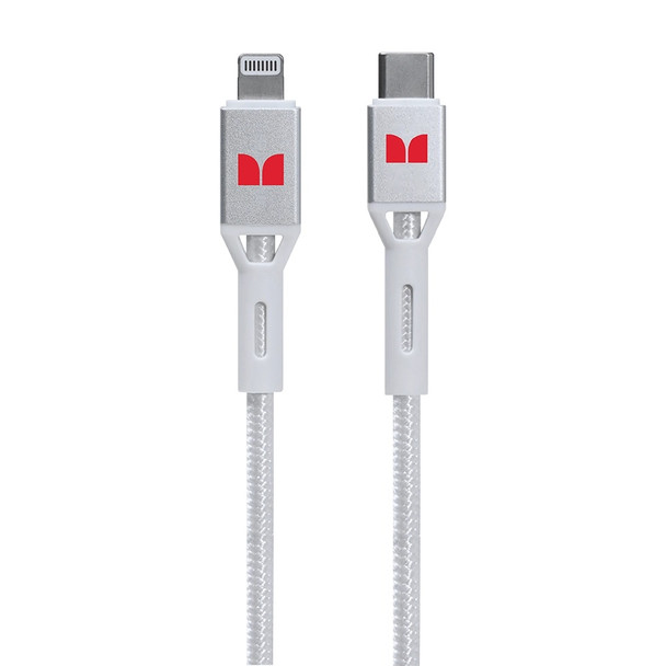 Monster Lightning to USB-C Braided Cable 2m White