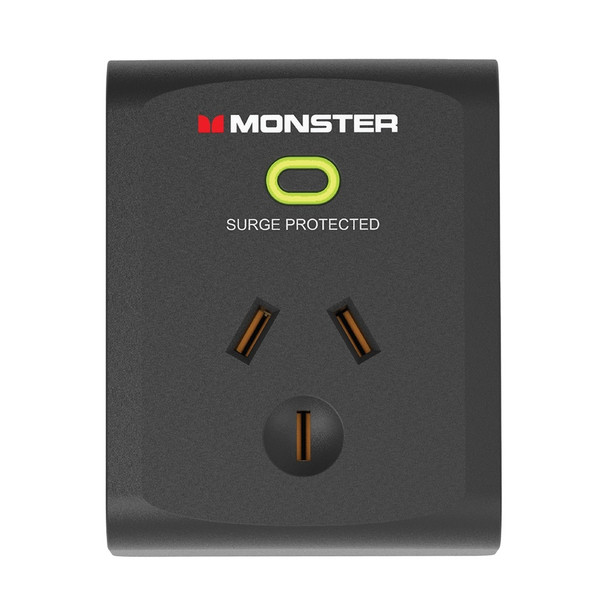 Monster Single Socket Surge Protector Black