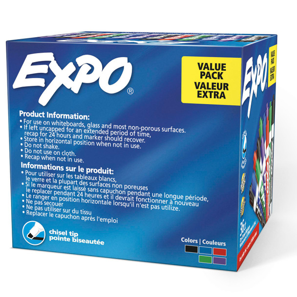 Expo Dry Erase Whiteboard Marker Chisel Tip Low Odor Assorted Box 36 | Mega Office Supplies
