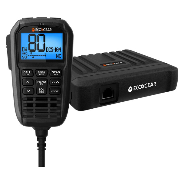 EcoXgear 5-Watt Compact Fixed Mount UHF Radio with Multi-Colour LCD Display Mic | Mega Office Supplies